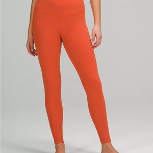 Lululemon align 25” in canyon orange size 4